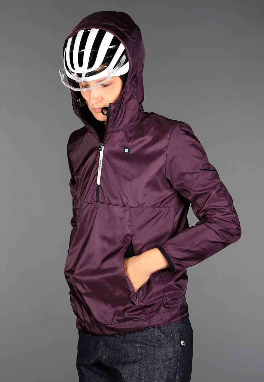 Women Biehler | Women Gravel Hooded Windbreaker Dark Berry