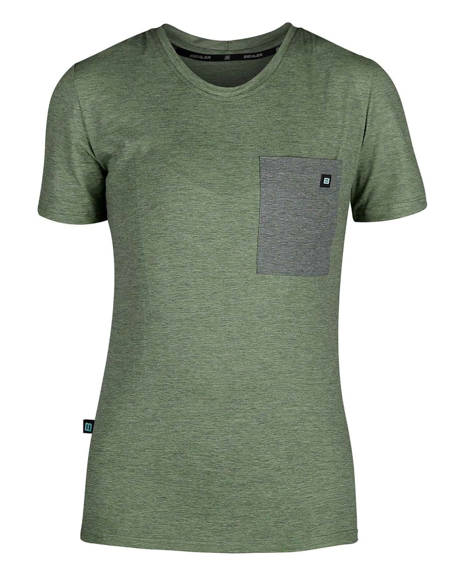 Women Biehler | Women Gravel Shirt Melange Olive