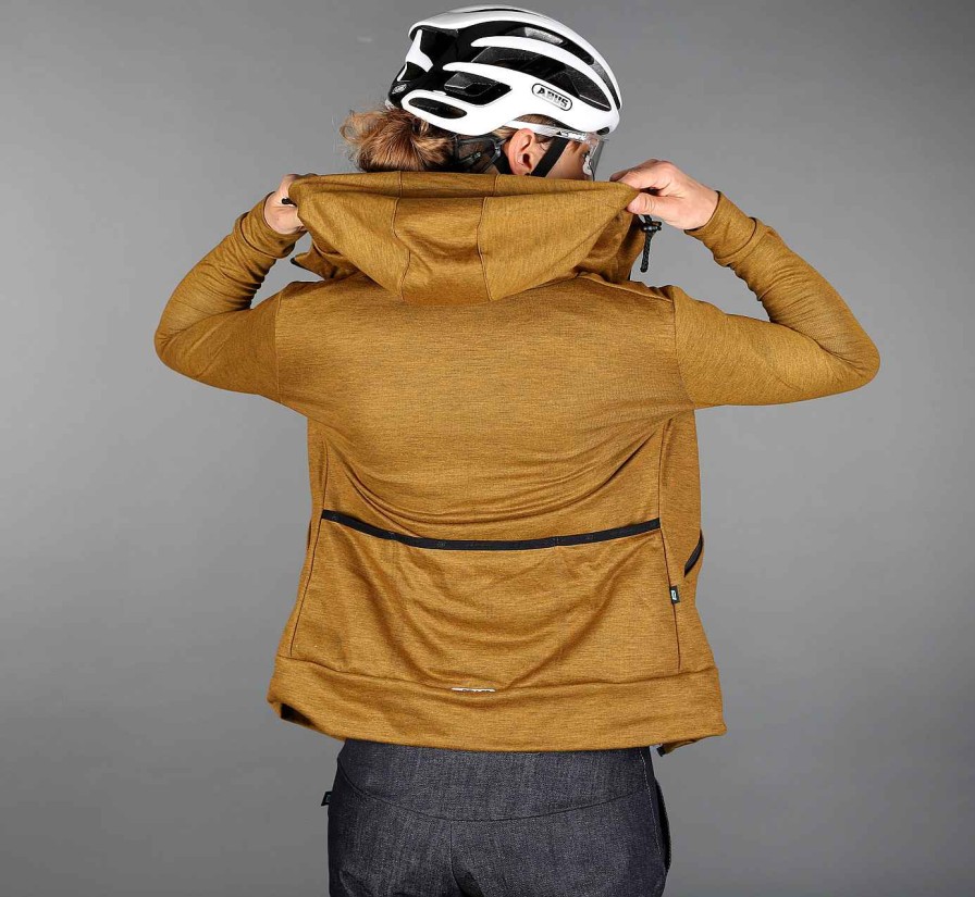 Women Biehler | Women Gravel Zipped Hoodie Raw Sienna