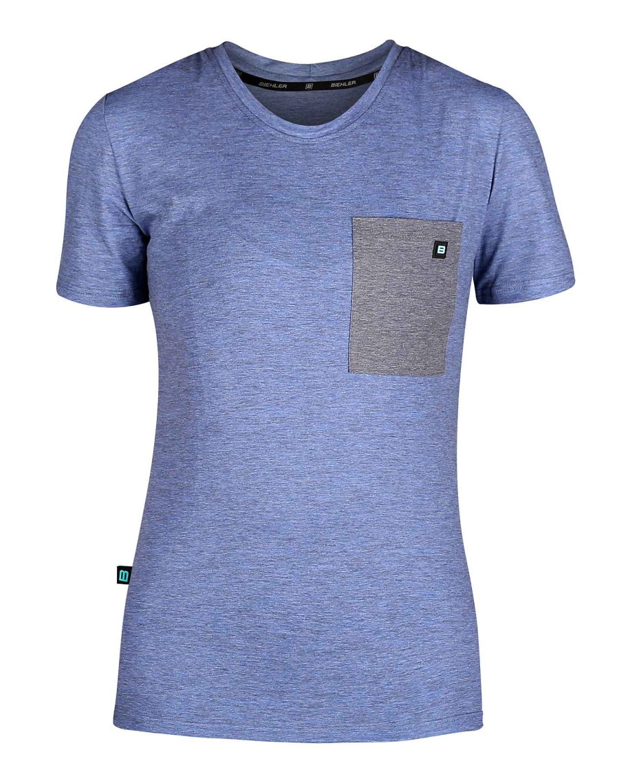Women Biehler | Women Gravel Shirt Melange Marine